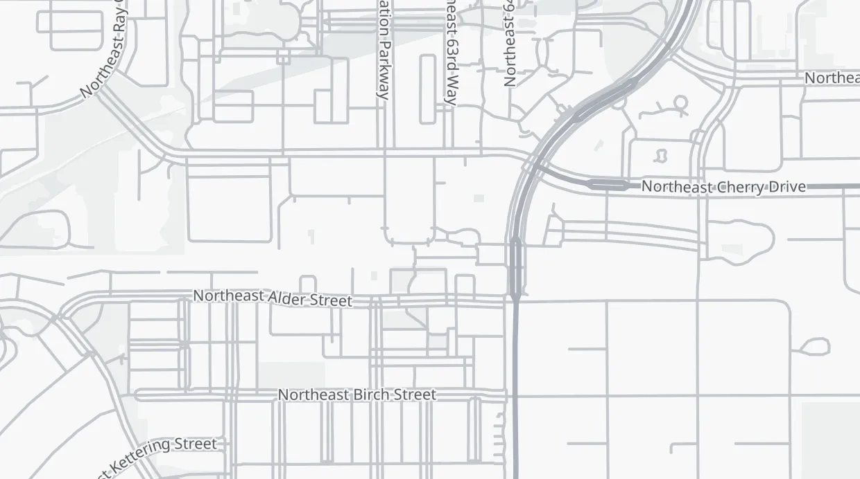A map of the streets around Orenco
