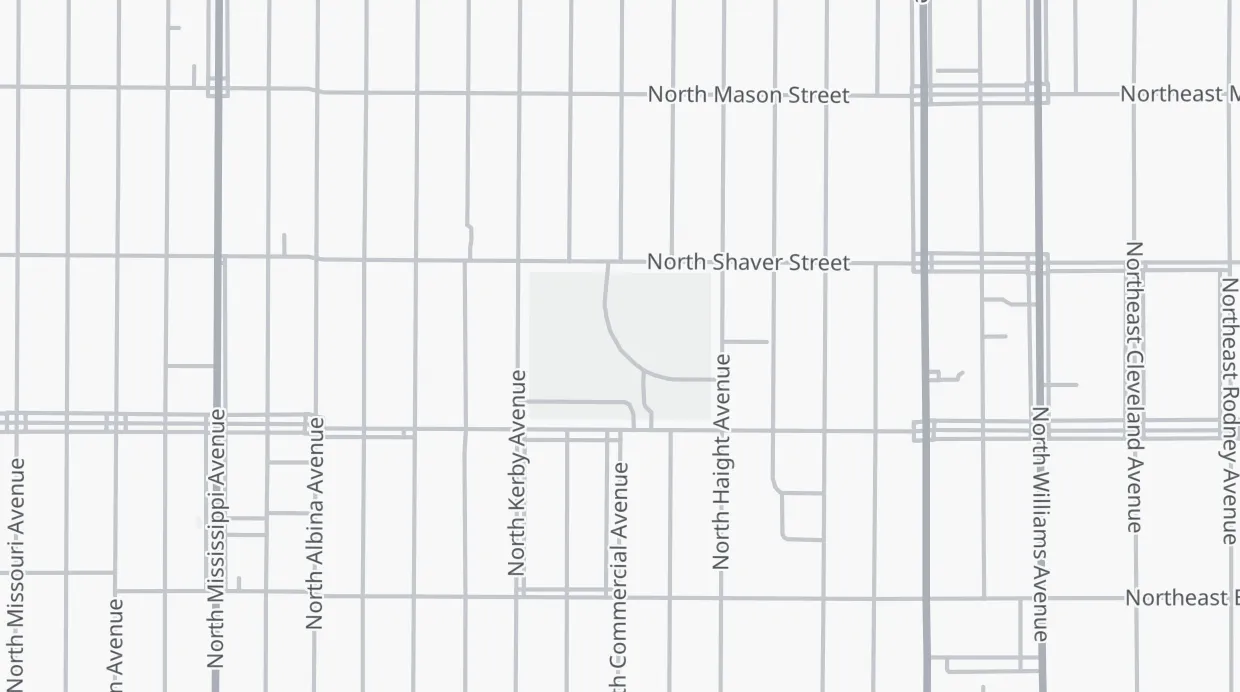 A map of the streets around Unthank Park