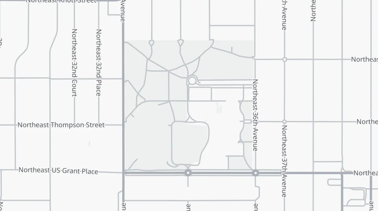 A map of the streets around Grant Park