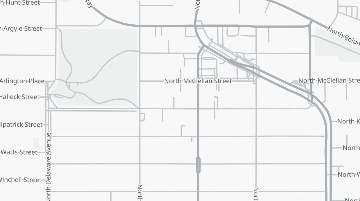 A map of the streets around Kenton Club