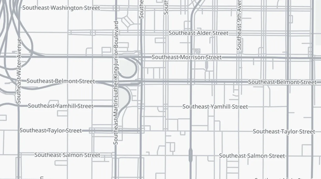 A map of the streets around River City E-Bikes