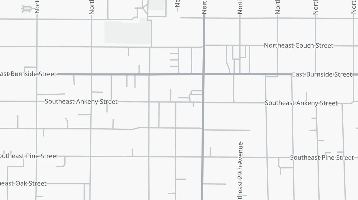 A map of the streets around 2701 SE Ankeny St