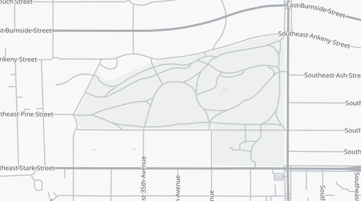 A map of the streets around Laurelhurst Park