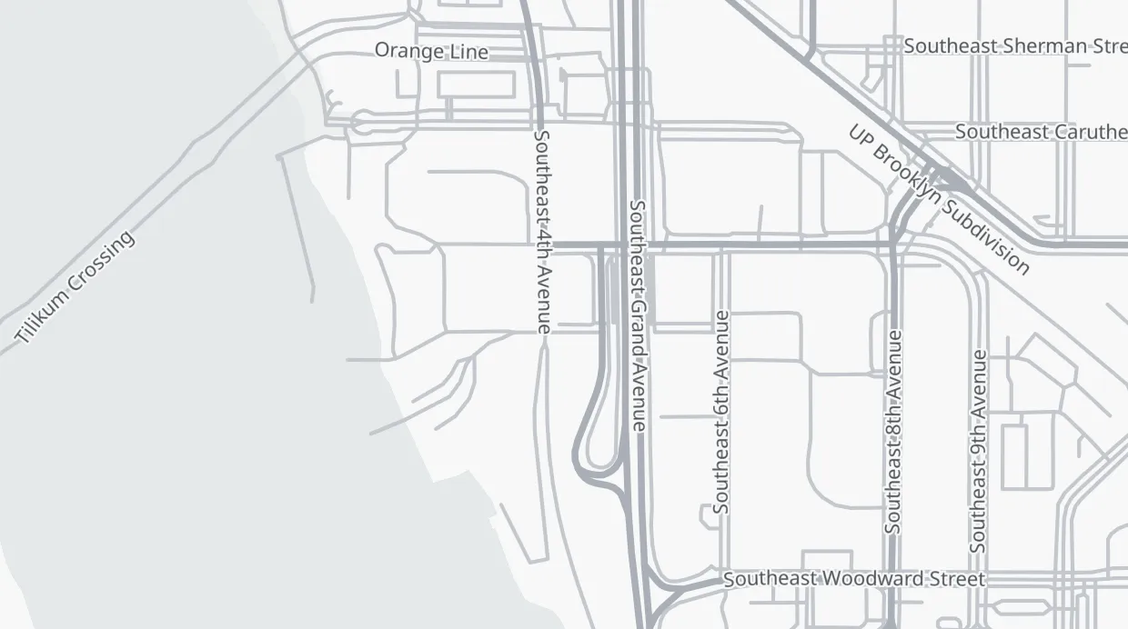 A map of the streets around Splendid Cycles
