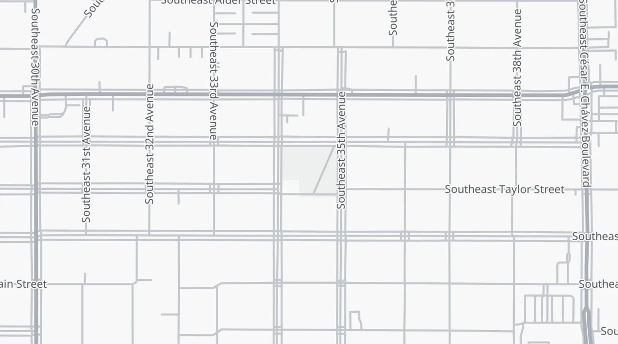 A map of the streets around Sunnyside School Park