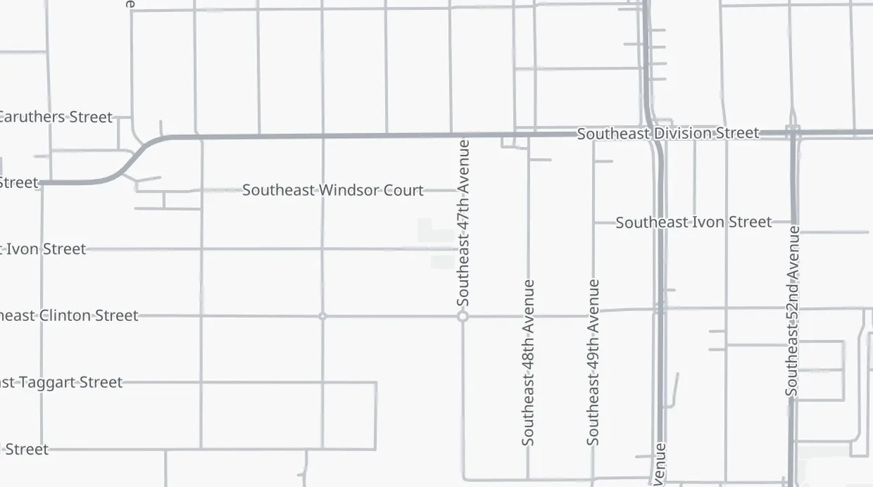 A map of the streets around Ivon Street Park