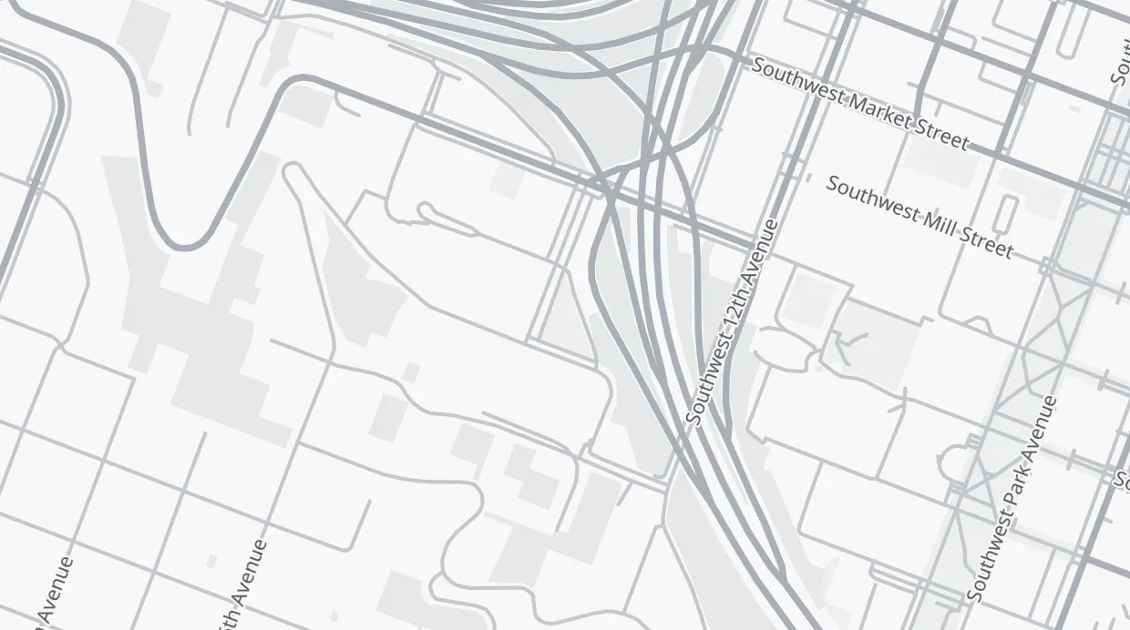 A map of the streets around Hall and 14th Park