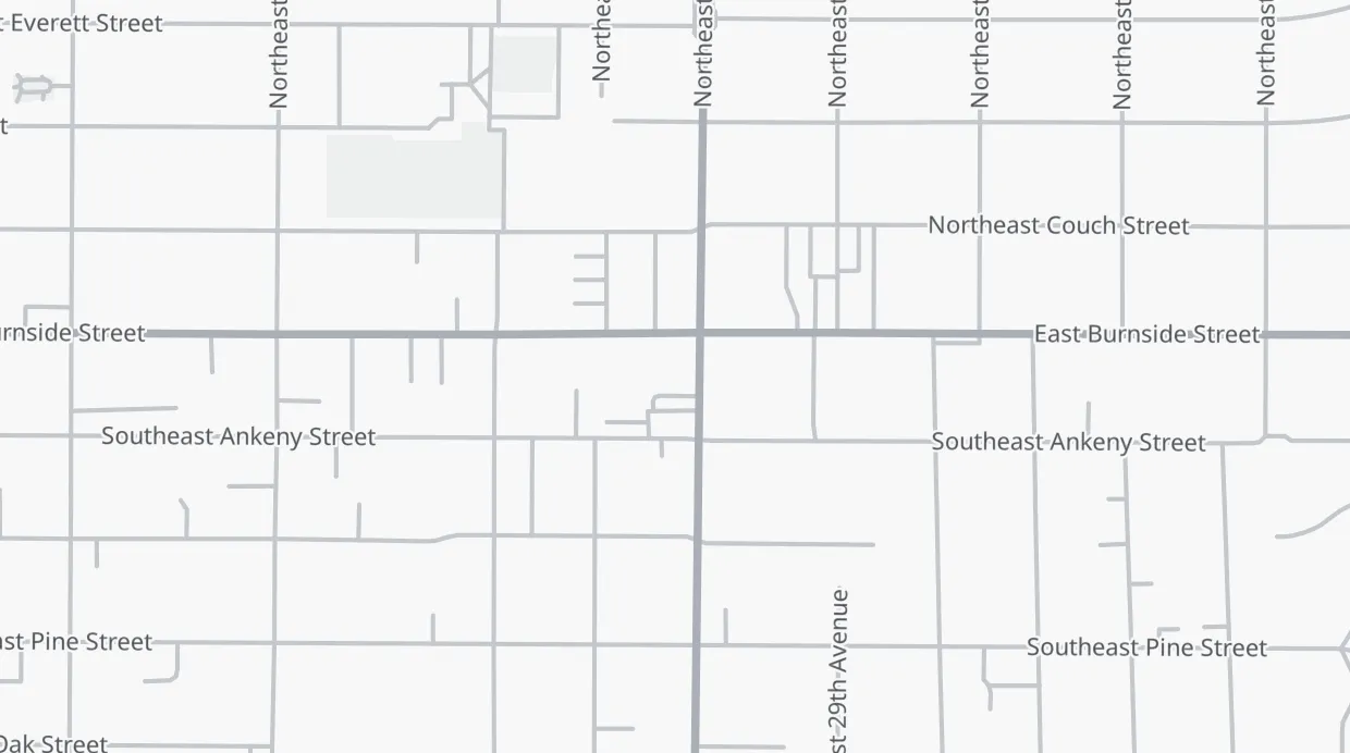 A map of the streets around Holman's