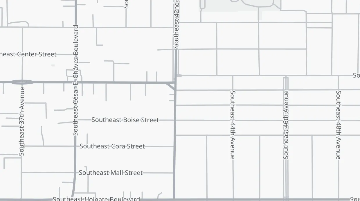 A map of the streets around Coffee Beer