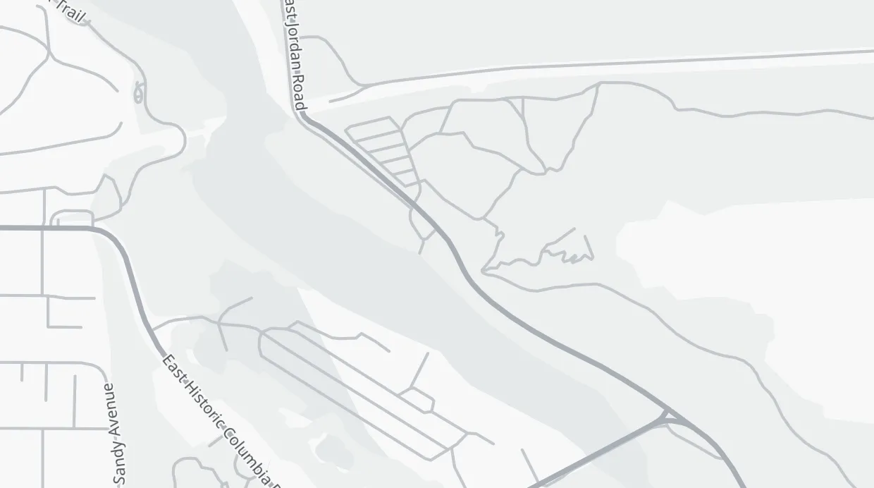 A map of the streets around Lewis and Clark State Recreation Site