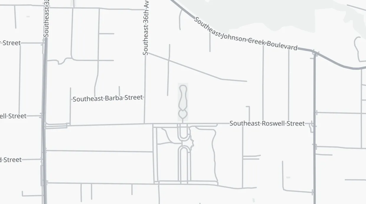 A map of the streets around Ardenwald Park