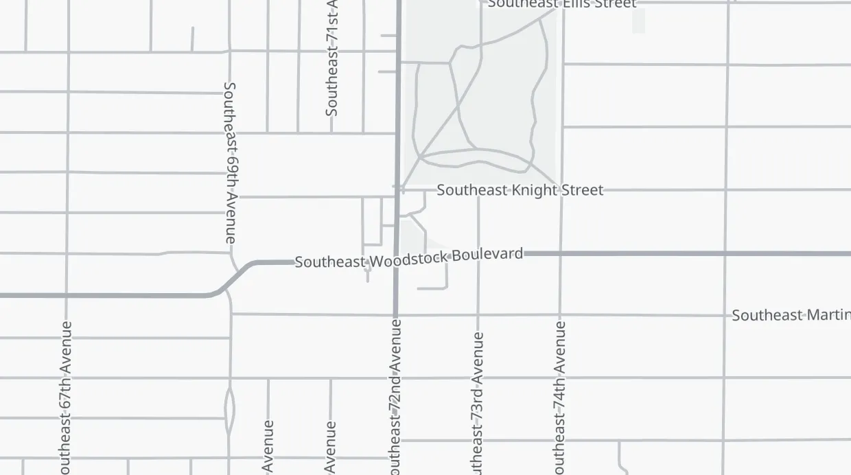 A map of the streets around Arleta Triangle