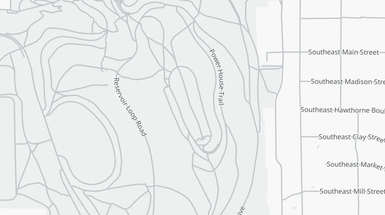 A map of the streets around Mount Tabor