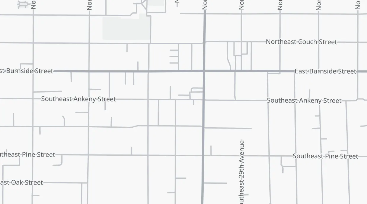 A map of the streets around 2720 SE Ankeny St