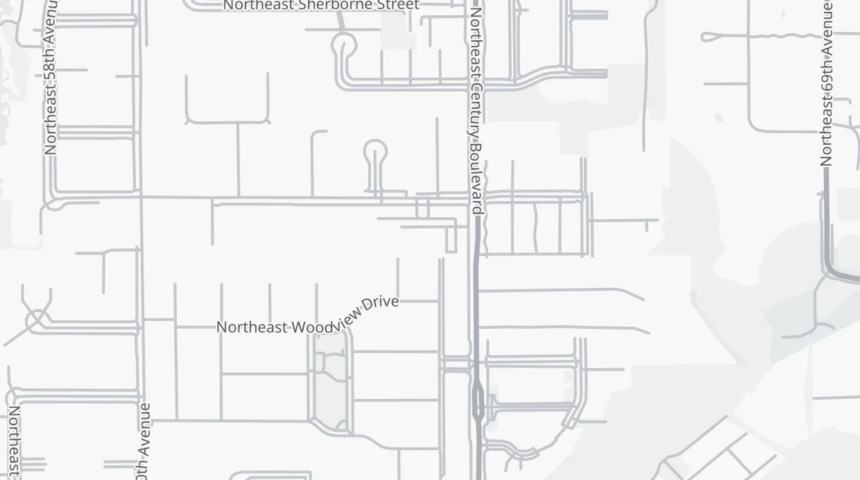 A map of the streets around Orenco Presbyterian Church