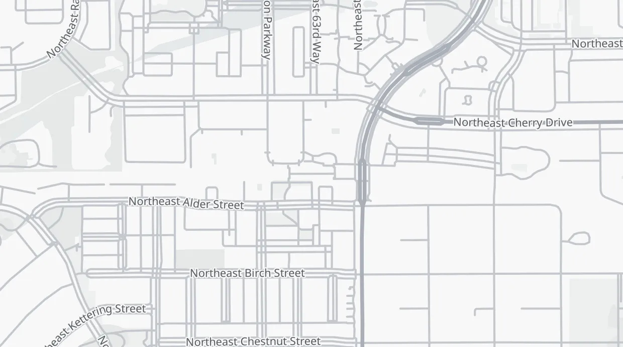 A map of the streets around Orenco
