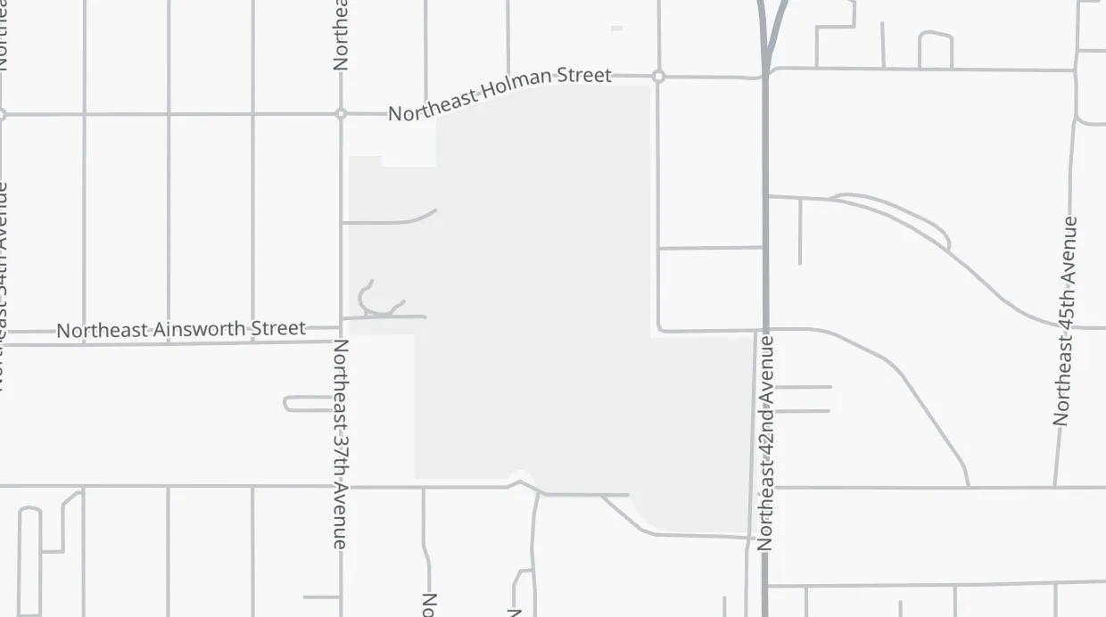 A map of the streets around Fernhill Park