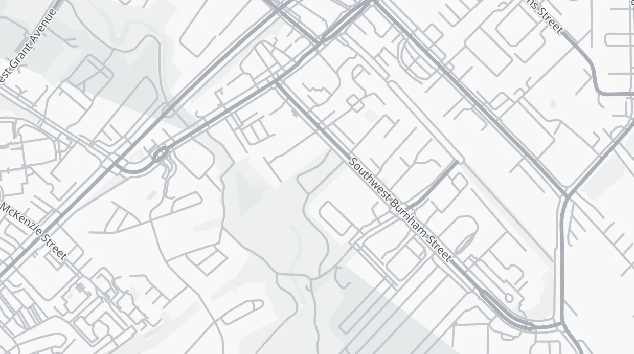A map of the streets around Universal Plaza