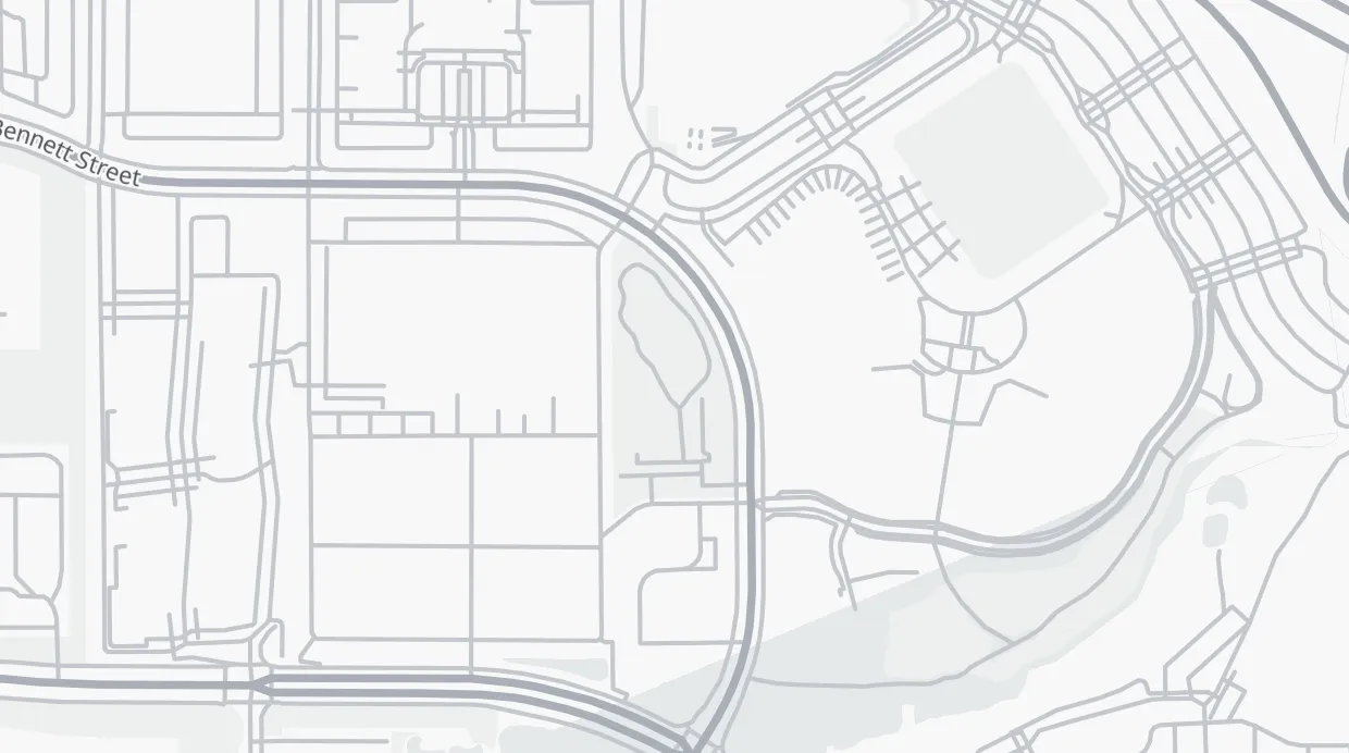 A map of the streets around Hondo Dog Park