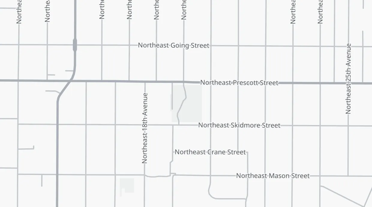 A map of the streets around Sabin HydroPark