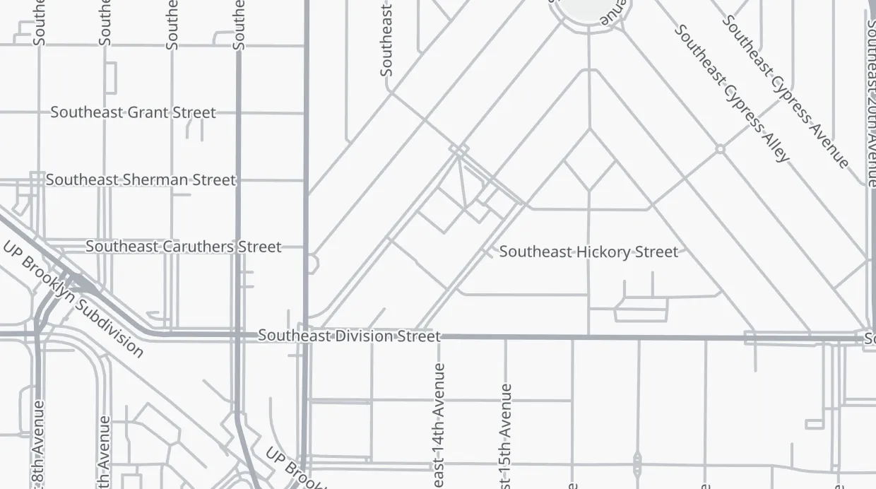 A map of the streets around Abernethy Elementary School