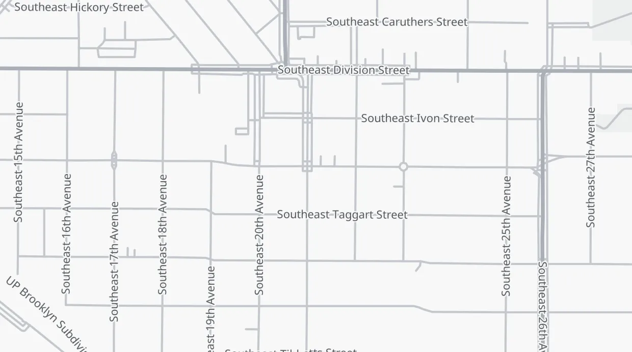 A map of the streets around Rhinestone