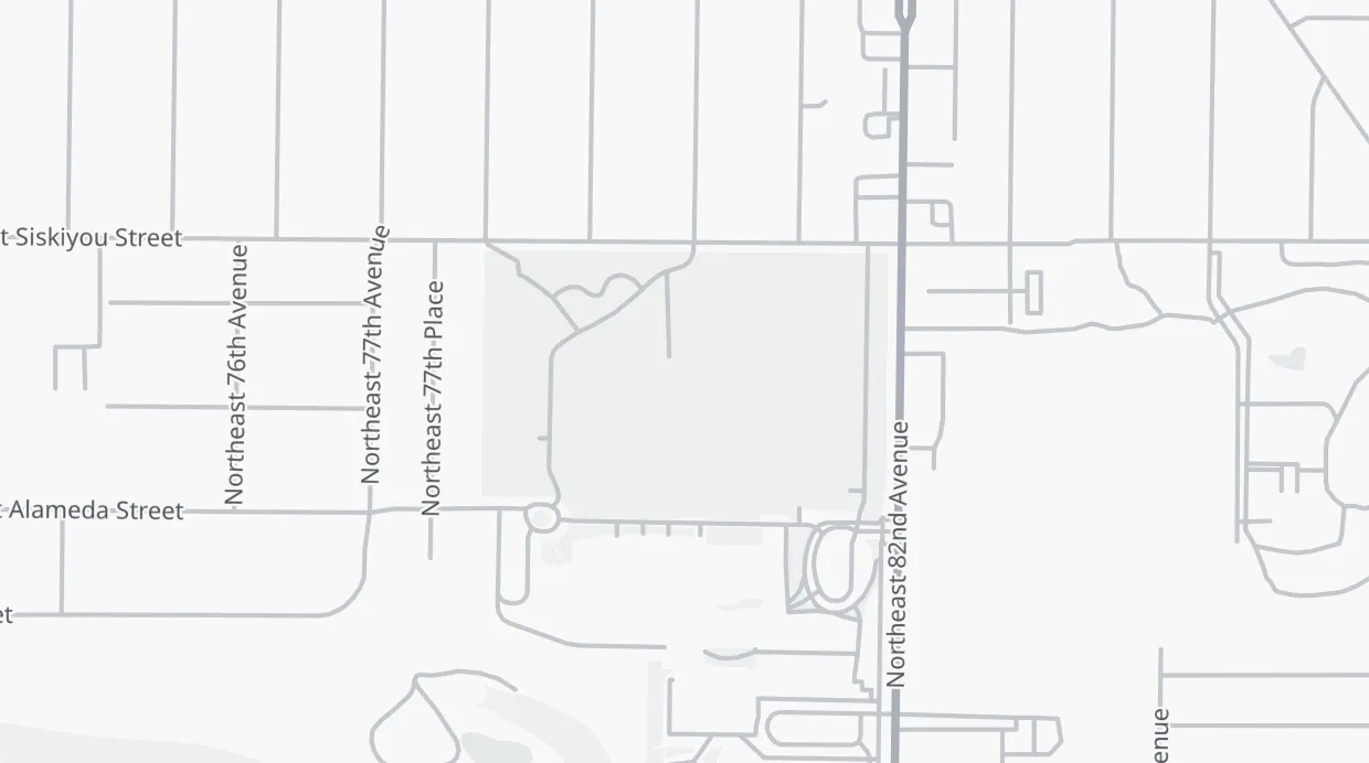 A map of the streets around Glenhaven Park