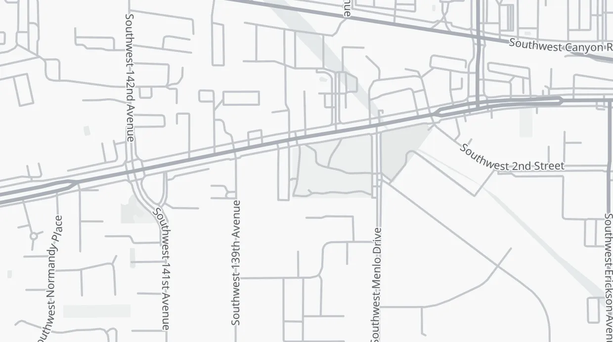 A map of the streets around Eichler Bike Park