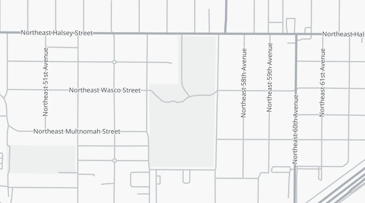 A map of the streets around Normandale Park
