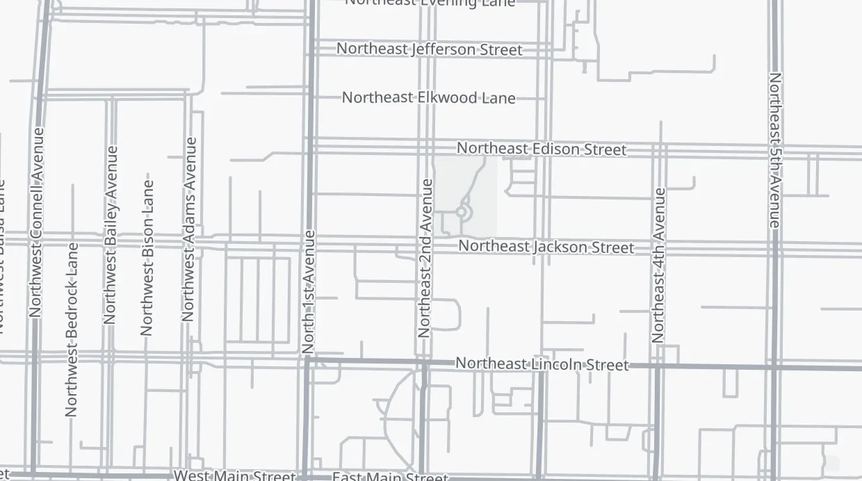 A map of the streets around Bagley Park