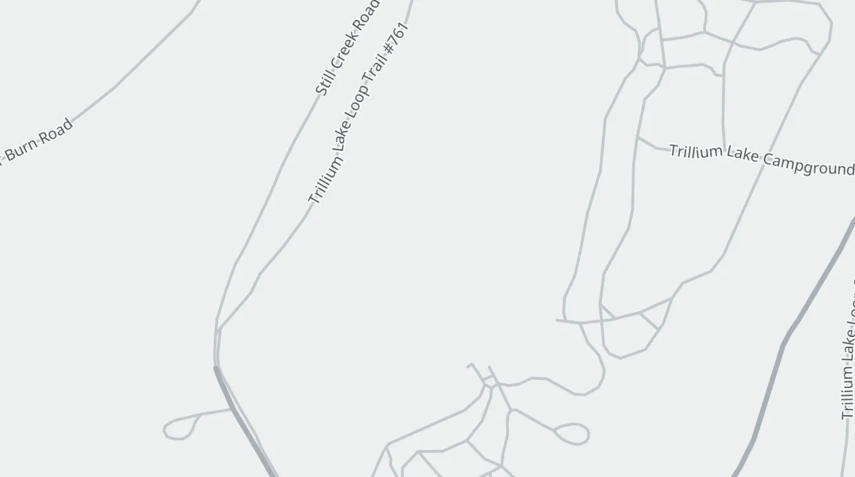 A map of the streets around Trillium Lake