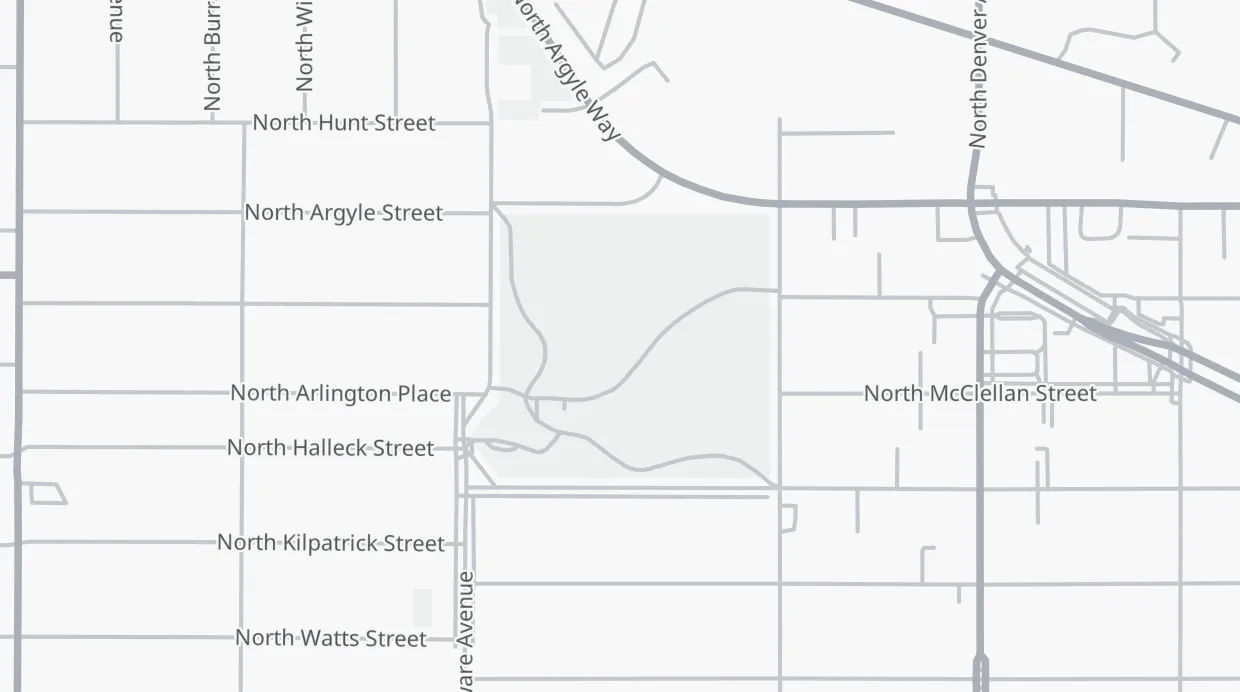 A map of the streets around Kenton Park
