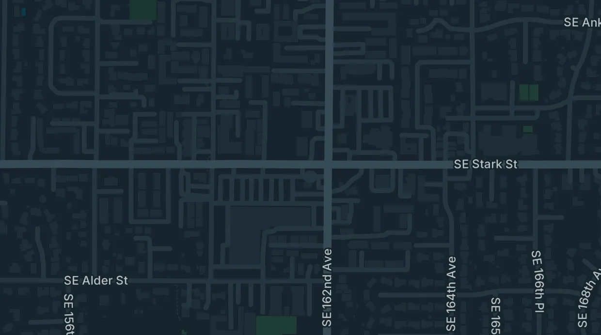 A map of the streets around Su Casa Super Mercado