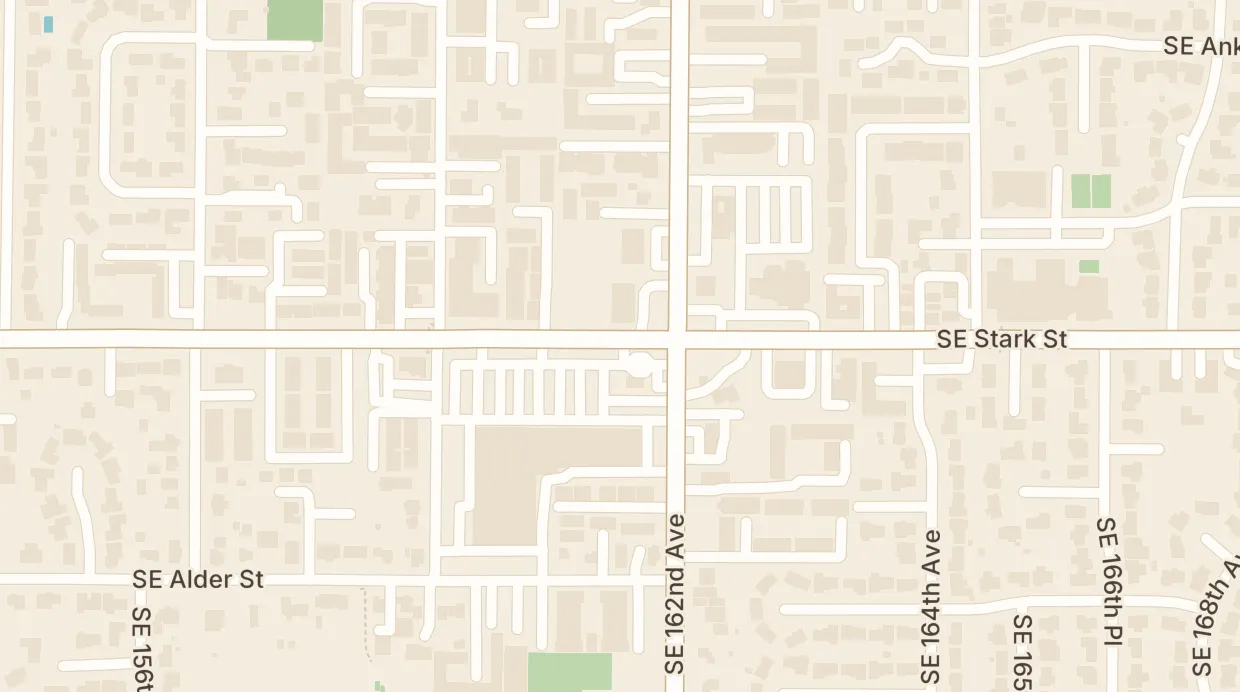 A map of the streets around Su Casa Super Mercado