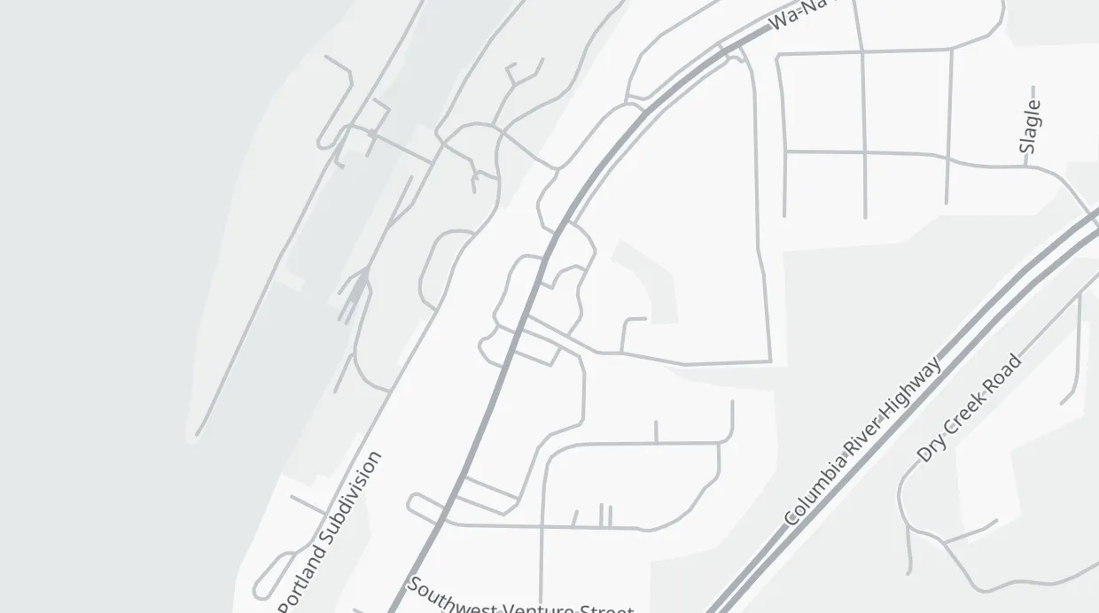 A map of the streets around Gorges brewery