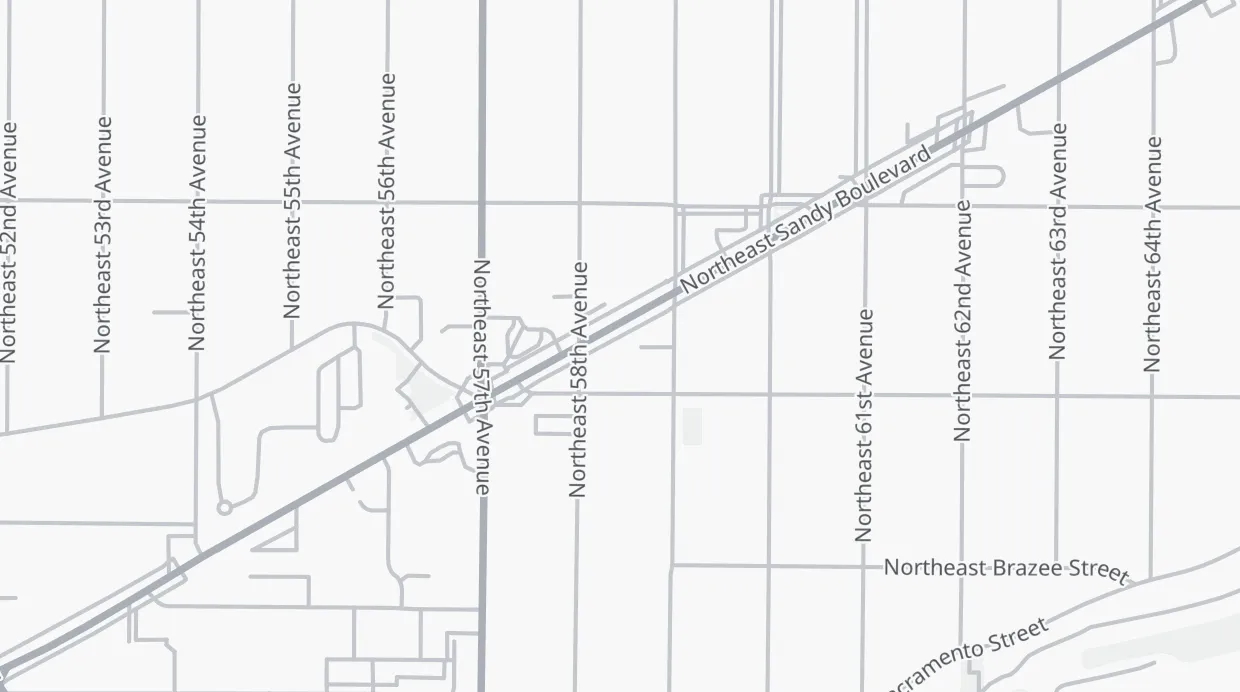 A map of the streets around Nomad Cycles