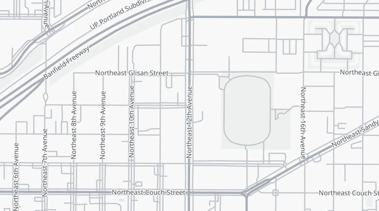 A map of the streets around Franz