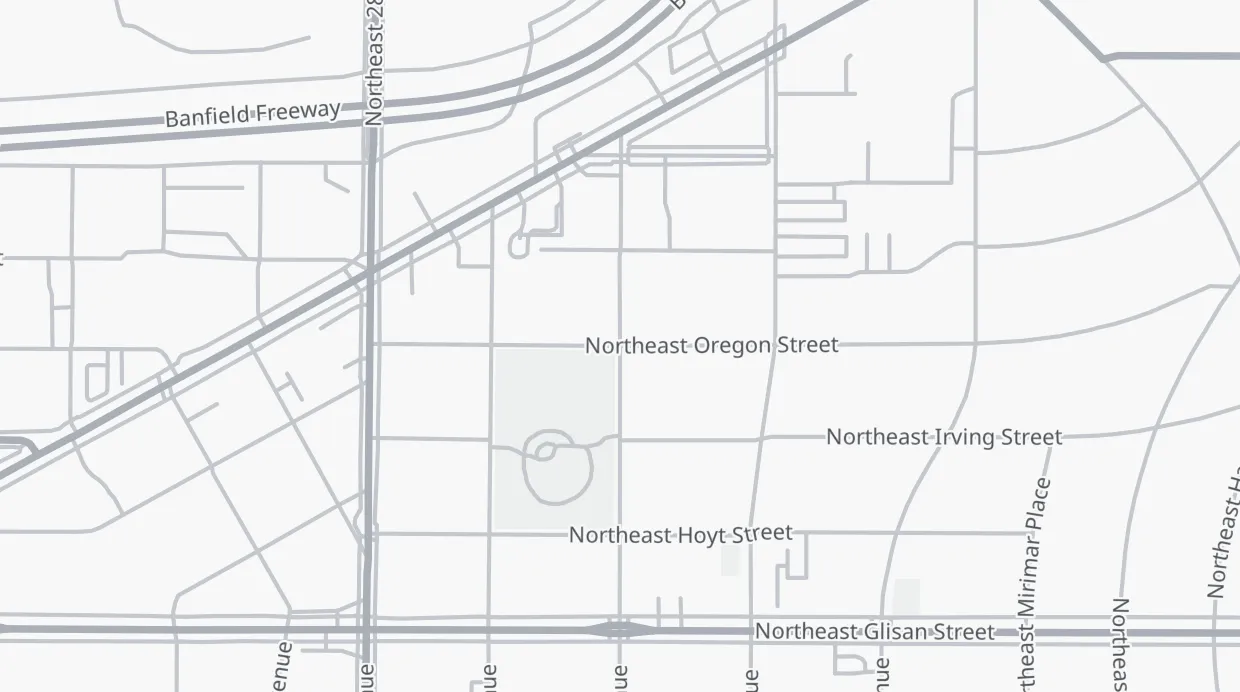 A map of the streets around Oregon Park
