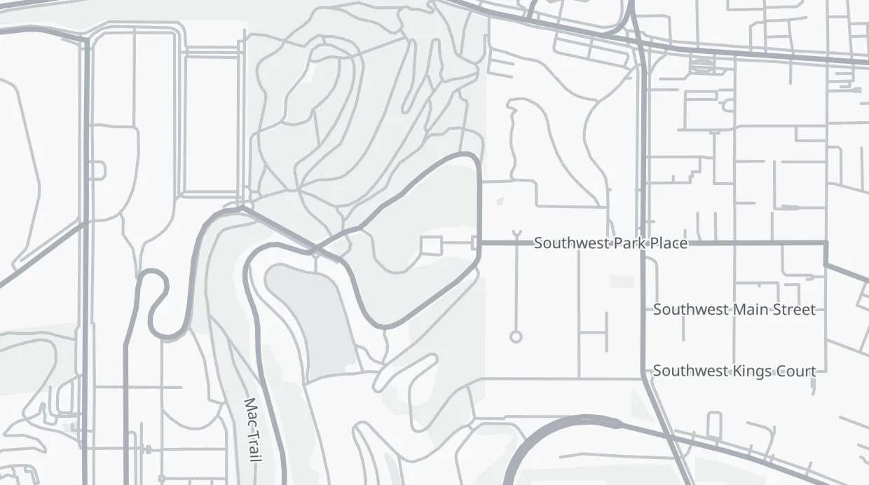 A map of the streets around Lewis and Clark Memorial Column