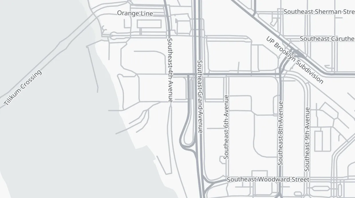 A map of the streets around 407 SE Ivon St