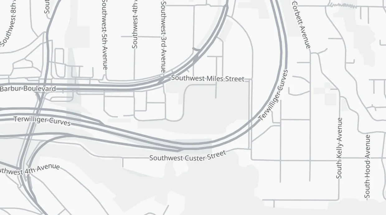 A map of the streets around Fulton Park