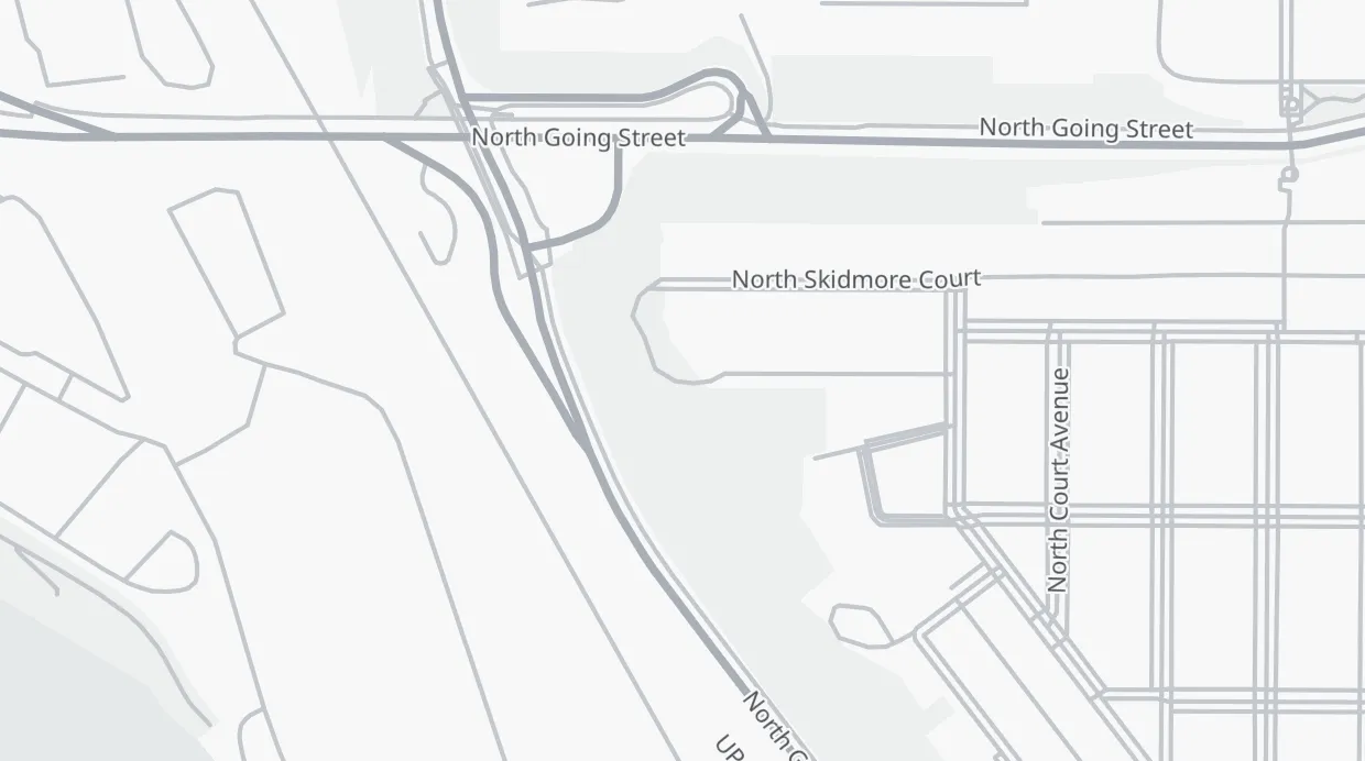 A map of the streets around Mocks Crest (Skidmore Bluffs)