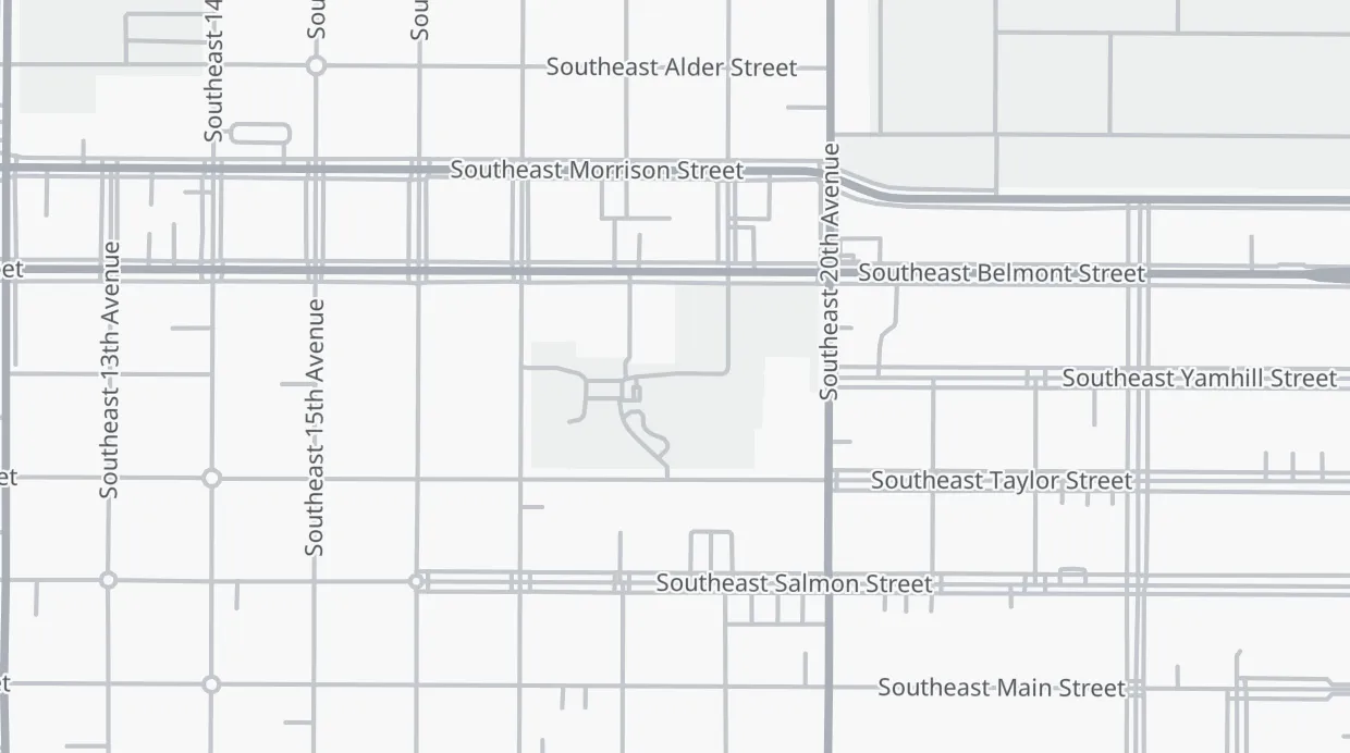 A map of the streets around Colonel Summers Park