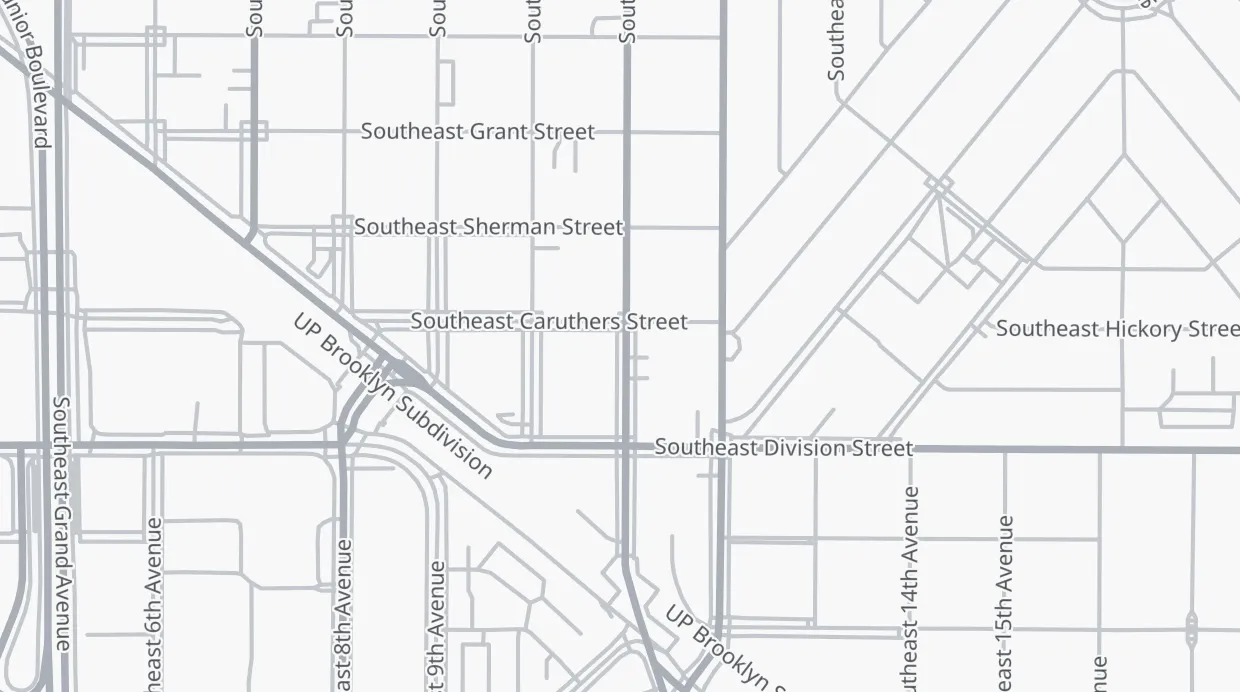 A map of the streets around 2415 SE 11th Ave