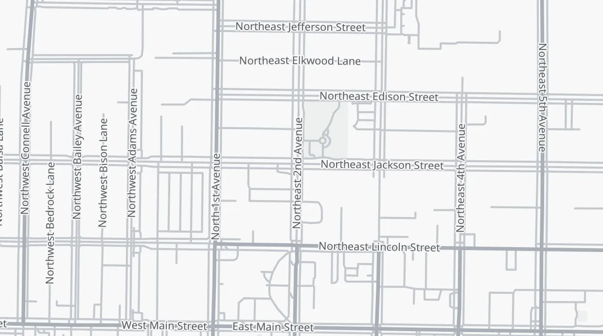 A map of the streets around Bagley Park