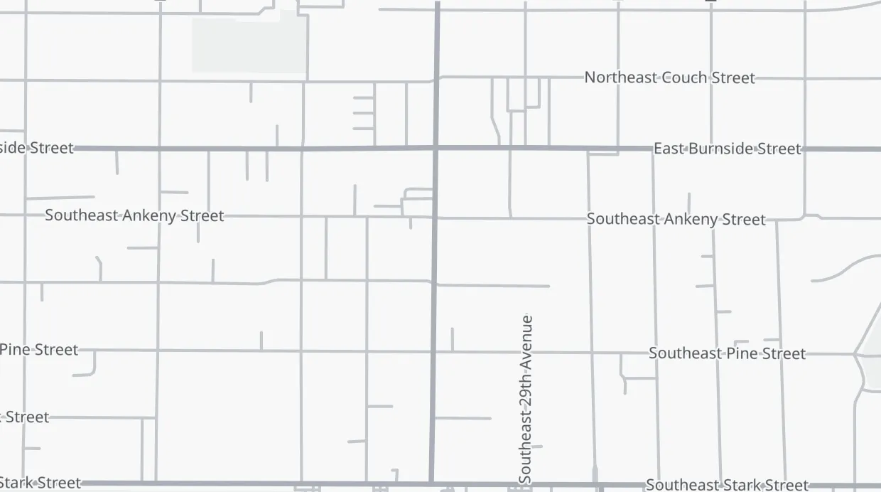 A map of the streets around 140 SE 28th Ave