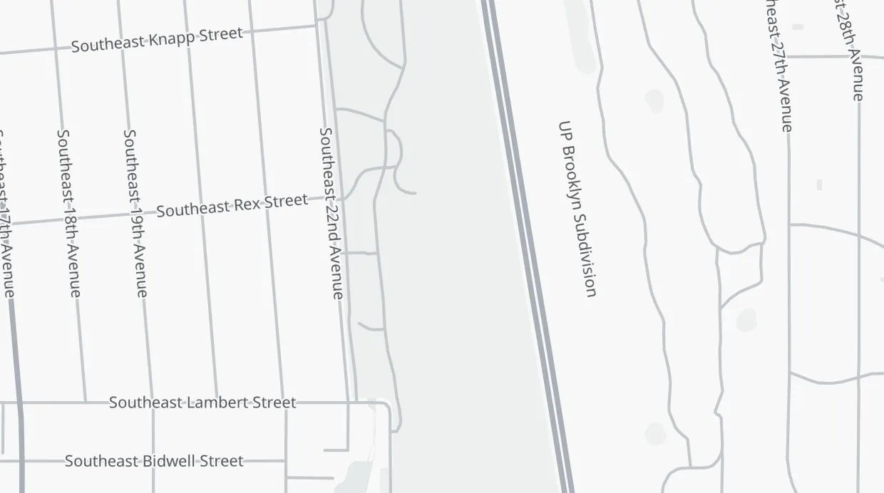 A map of the streets around Westmoreland Park