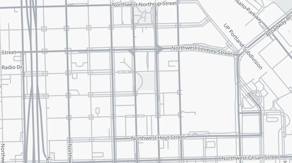 A map of the streets around Jamison Square