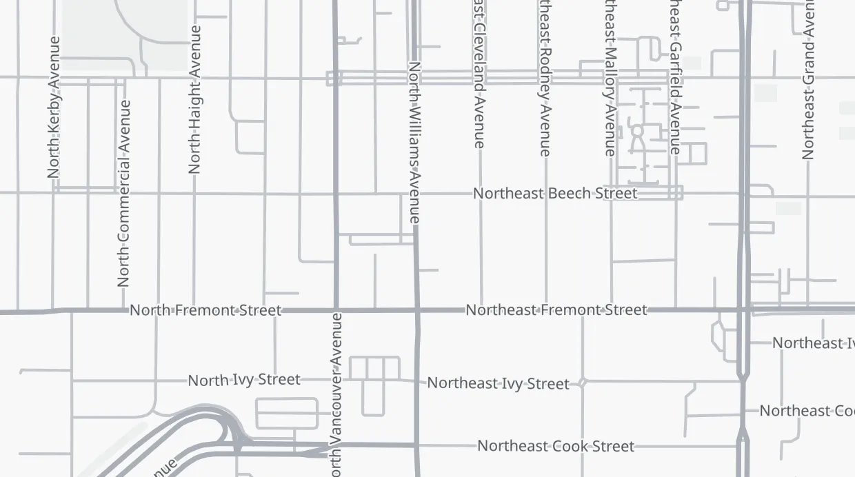 A map of the streets around Kulfi