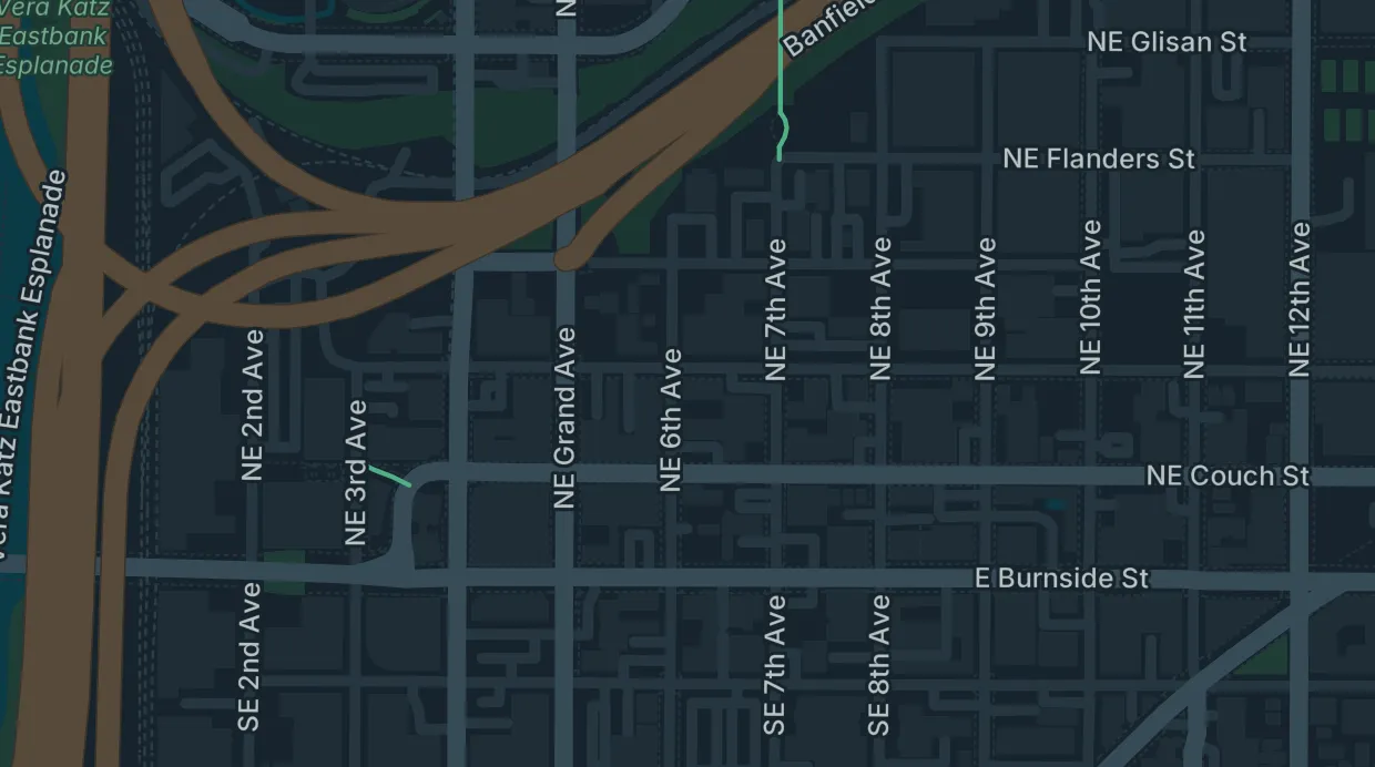 A map of the streets around BAR Botellón